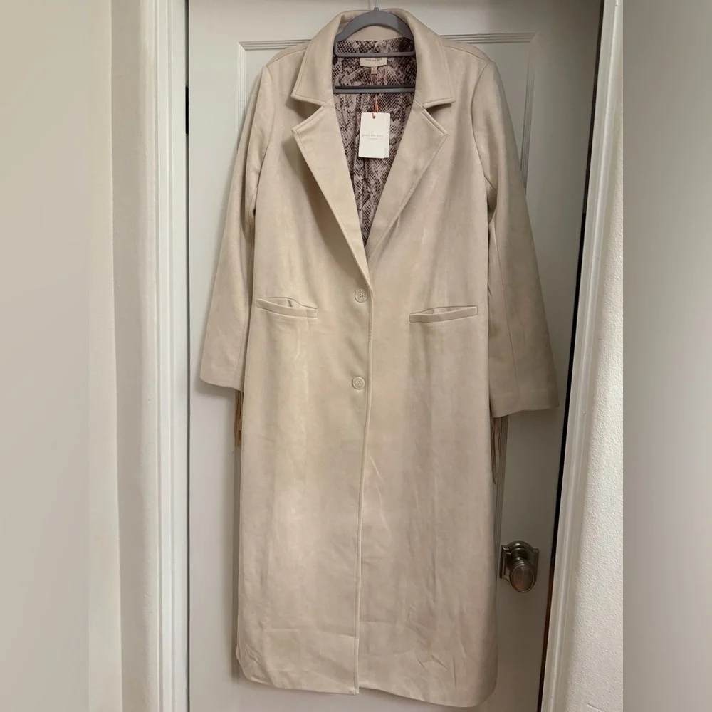 Skies Are Blue Western Fringe Long Coat - Picture 4 of 12